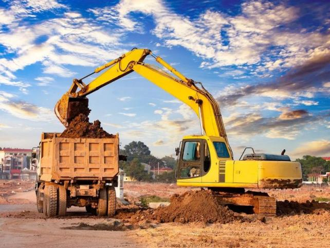Silinder hidraulik dalam jentera pembinaan