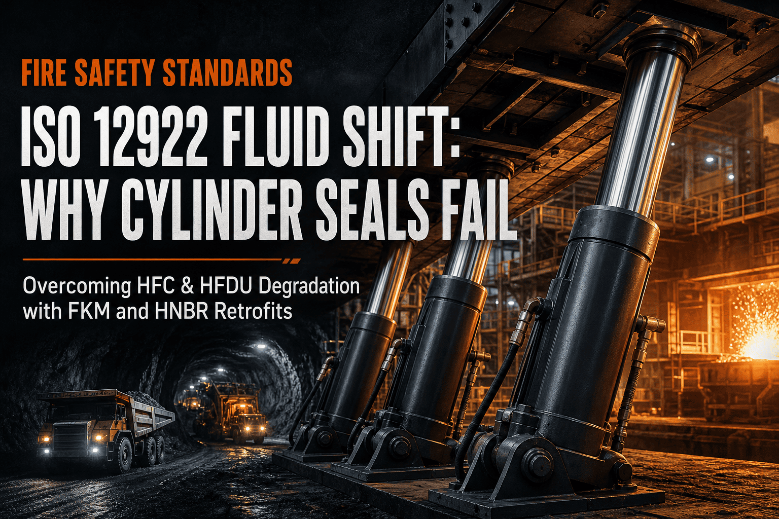 Anjakan Keselamatan Kebakaran Global: Mengapa Cecair ISO 12922 HFDU dan HFC Memaksa Reka Bentuk Semula Pengedap Silinder Hidraulik