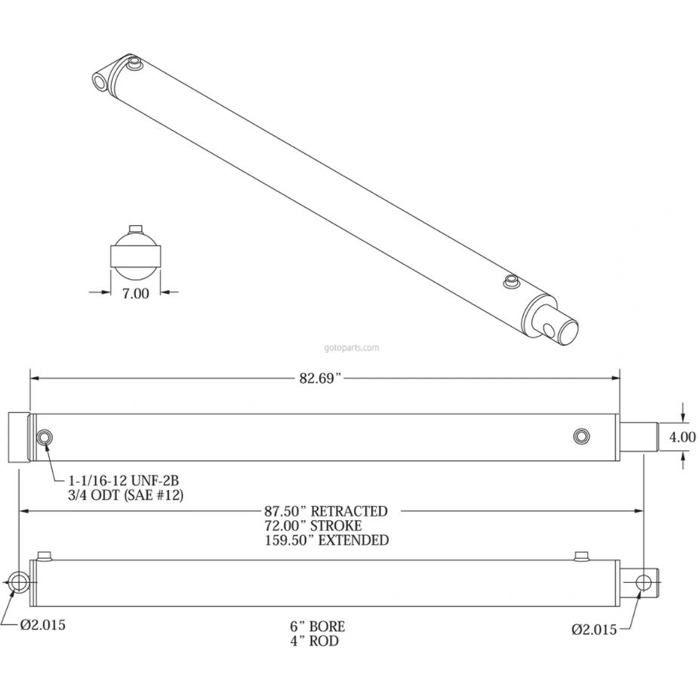 Silinder Hidraulik 6 inci