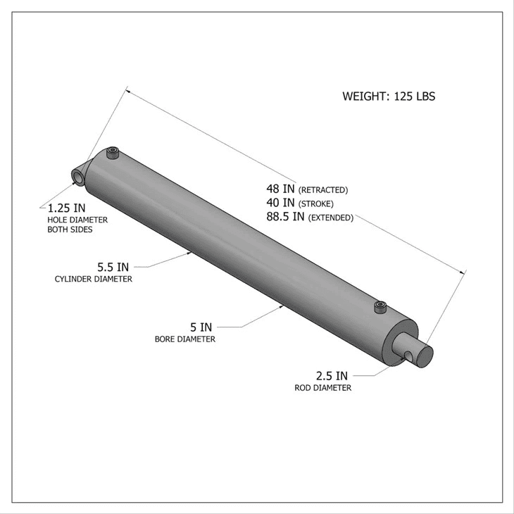 Silinder Bukan Pintas Hidraulik