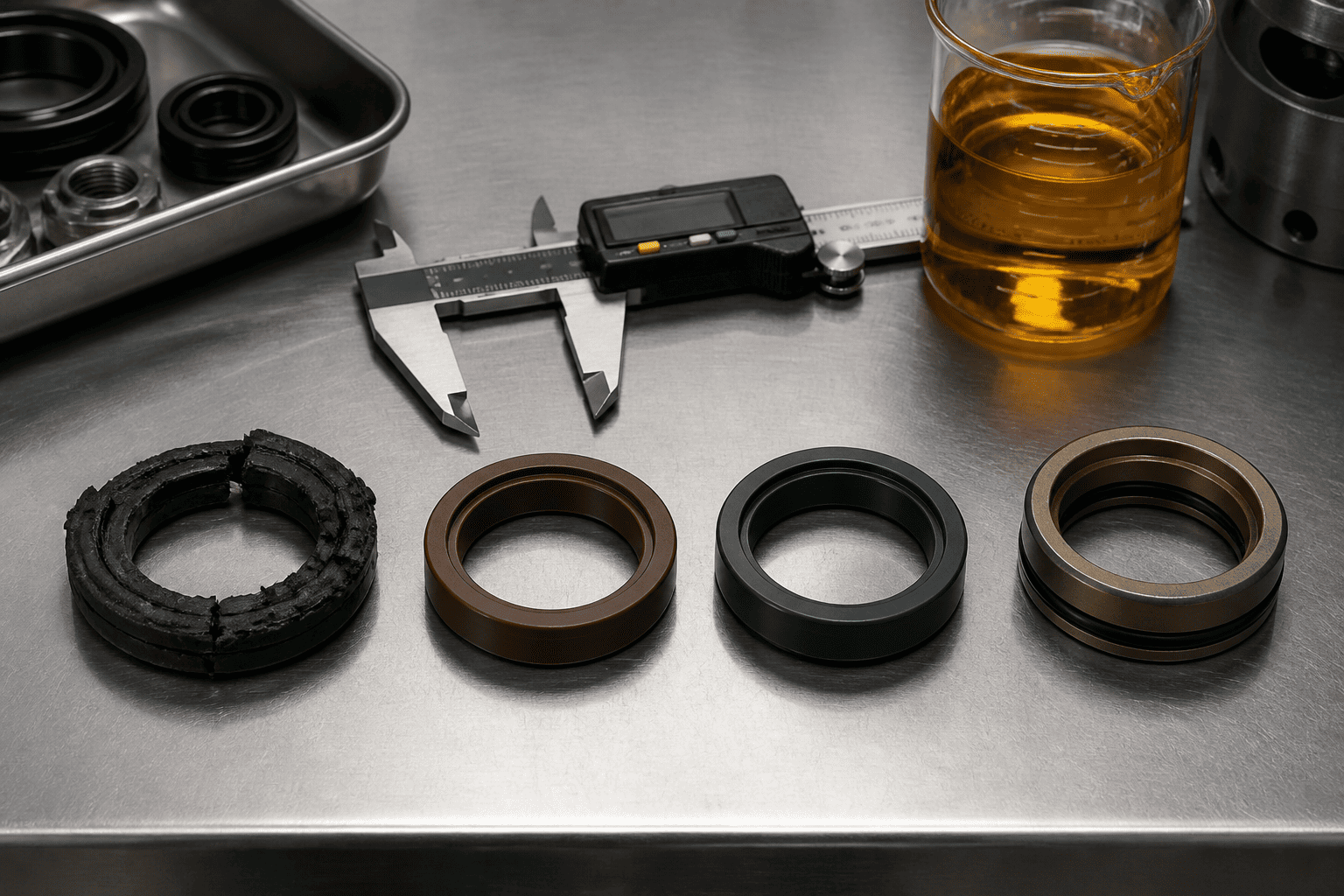 degraded-polyurethane-seal-vs-fkm-hnbr-bronze-ptfe-hydraulic-cylinder-seals